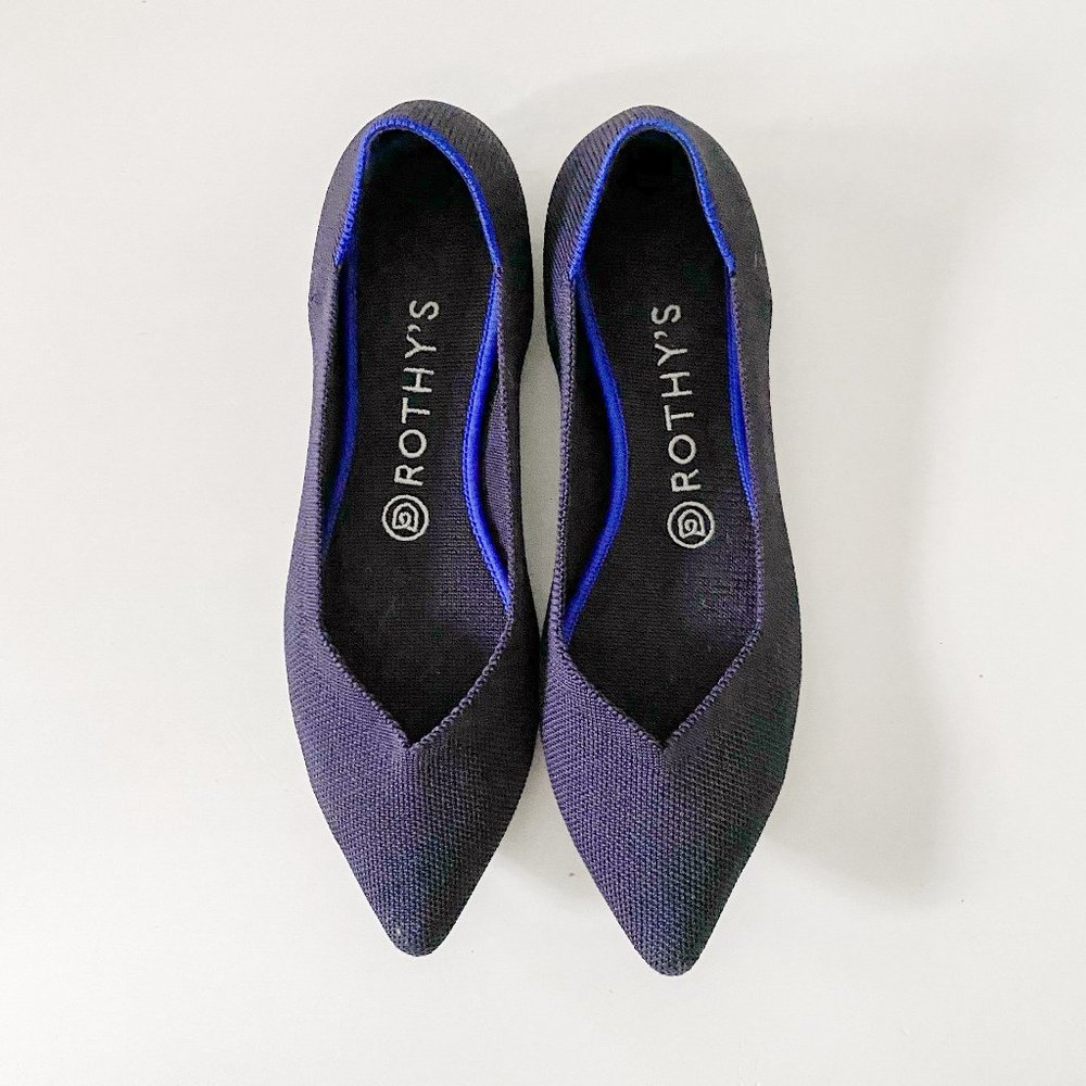 Maritime Navy Point Toe Rothy's Flats